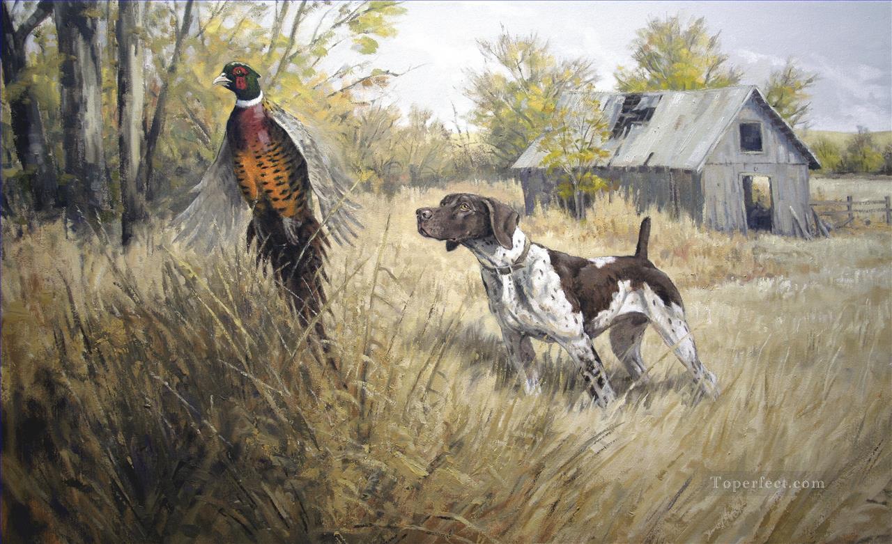 perro de caza y ánade real Pintura al óleo
